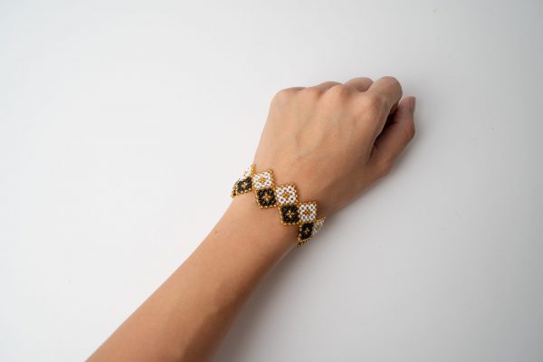 Pulsera Oliopa negro y blanca - Imagen 2