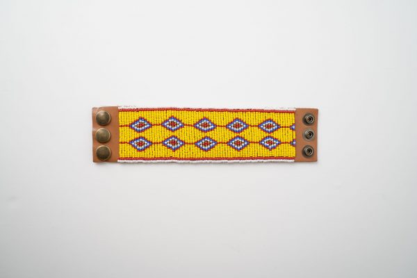 Brazalet Olkimatare Ancho amarillo - Imagen 2