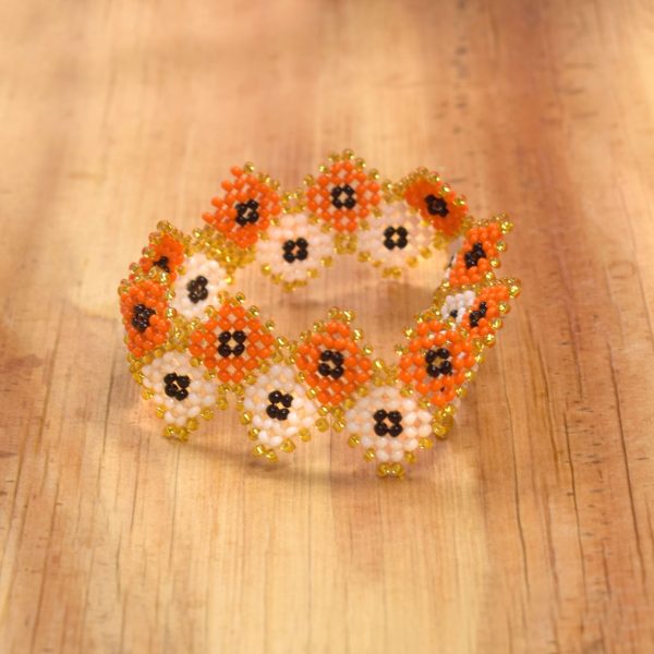 Pulsera Oliopa Naranja y blanca
